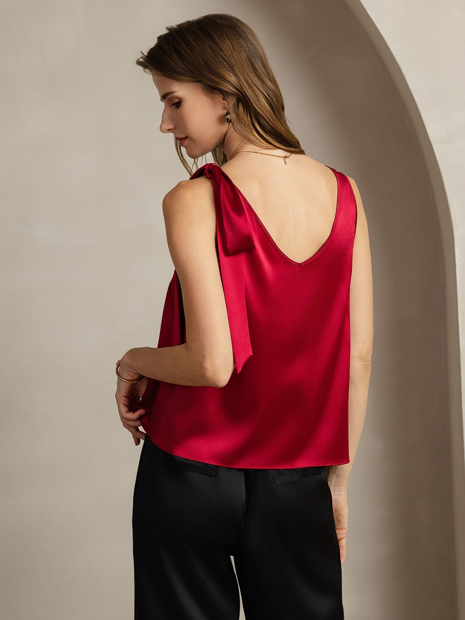 [Vin] SilkSilky-DK 19Momme Silke Womens T-Shirt 002