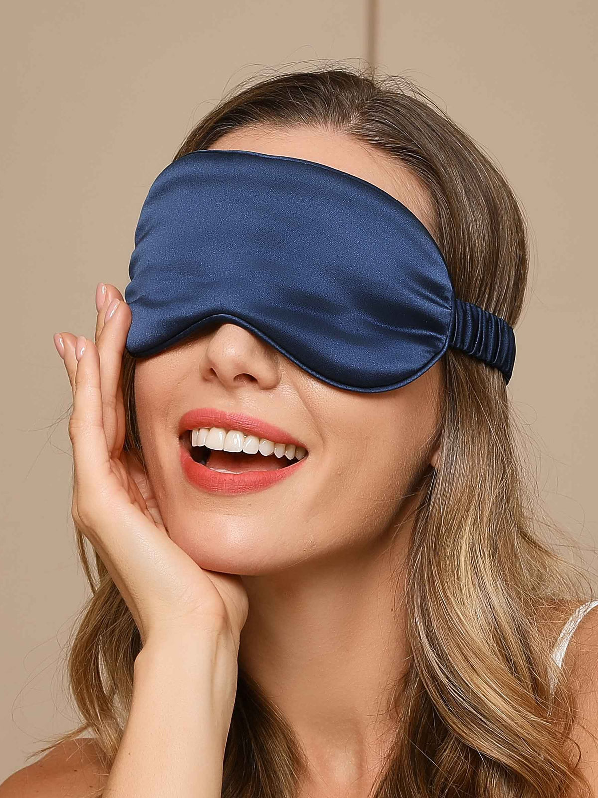 [Mørkeblå] SilkSilky-DK 19Momme Pure Silk Eye Mask 002