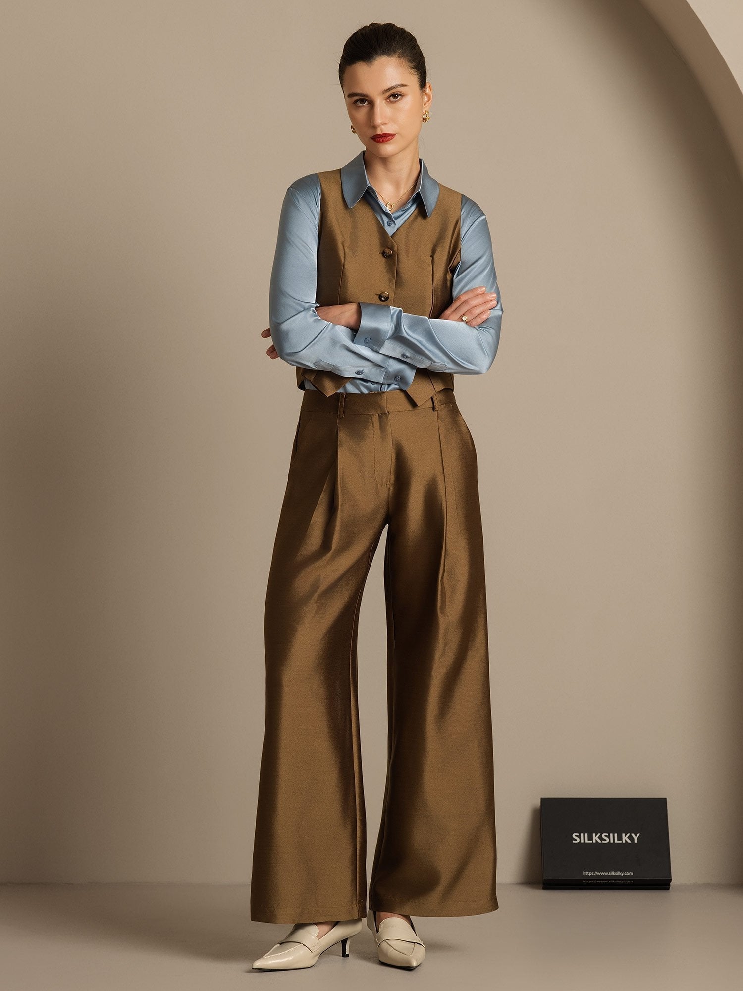 [Bronze] SilkSilky-DK 32Momme Silke Womens Pants 006,