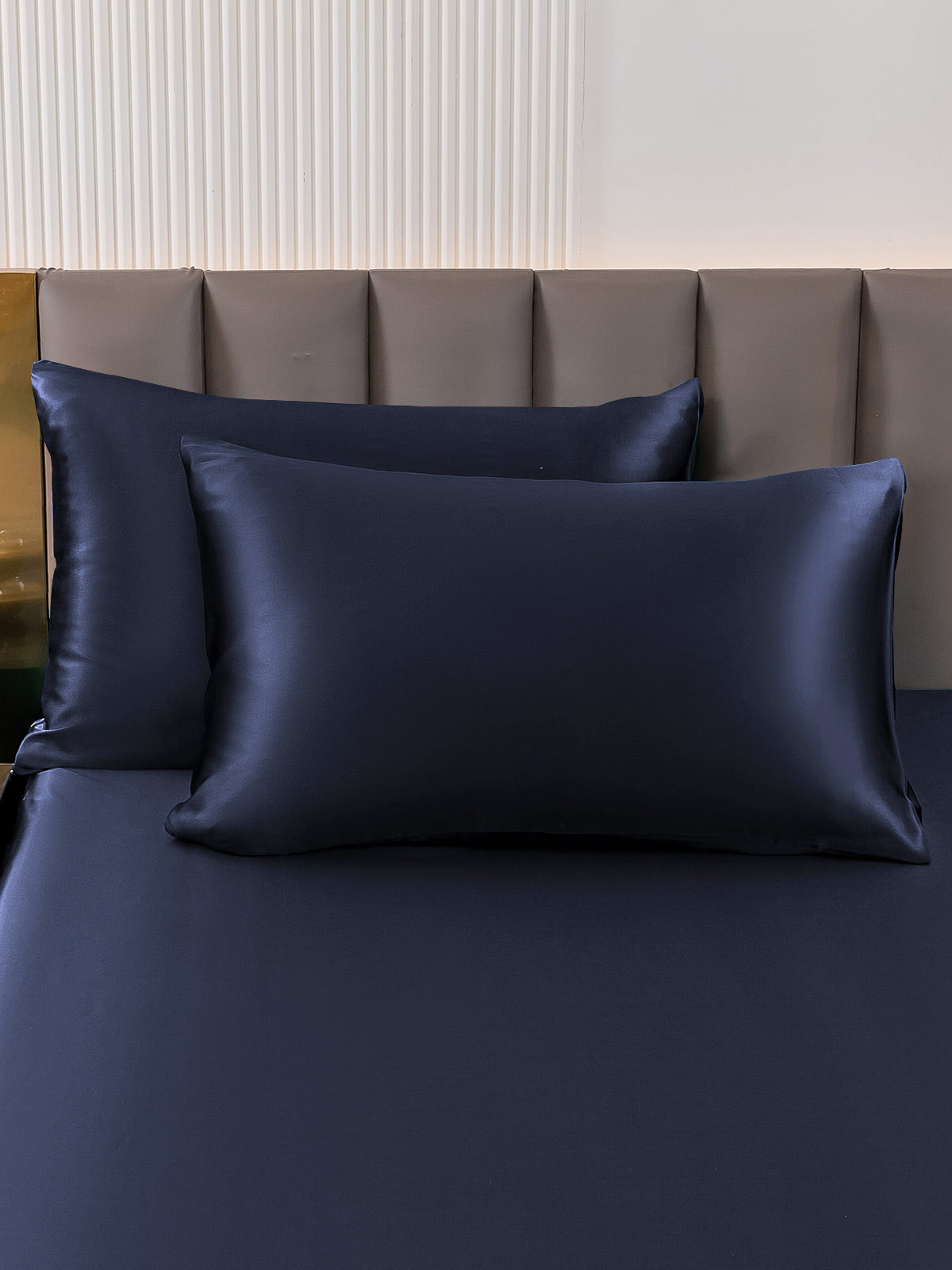 [Mørkeblå] SilkSilky-DK 19Momme Pillowcase 004