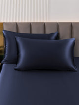 [Mørkeblå] SilkSilky-DK 19Momme Pillowcase 004