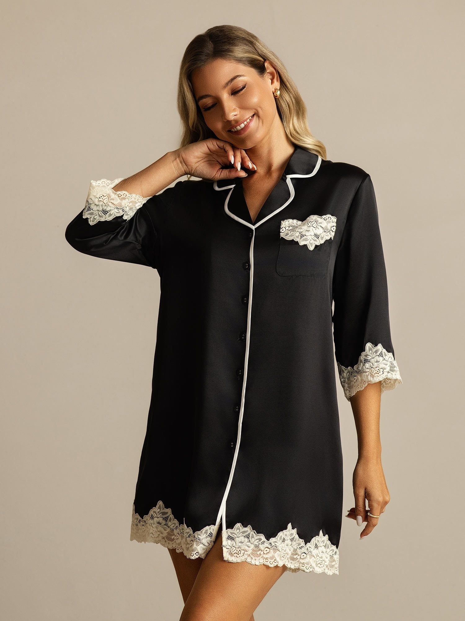 [Sort] SilkSilky-DK Silke Nightshirt 001