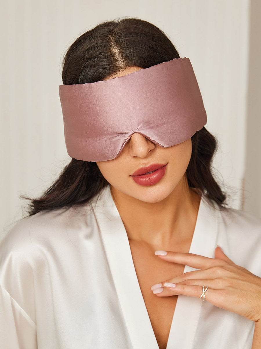 [Bleg Mauve] SilkSilky-DK 19Momme Eye Mask 001