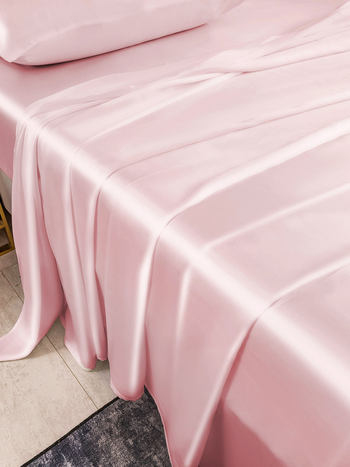 [Lyserød] SilkSilky-DK 25Momme Bedding Set 005