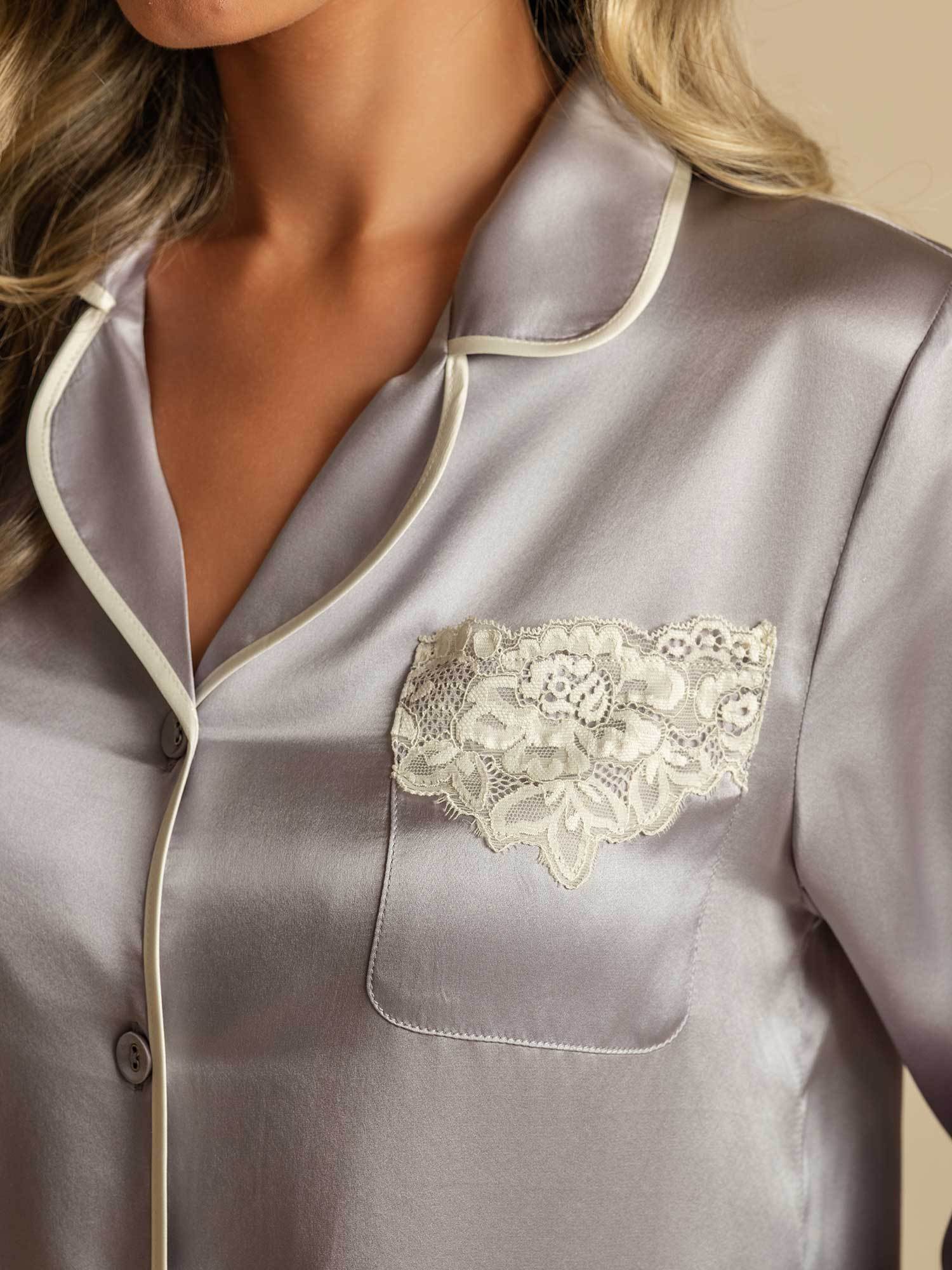 [Lavendel] SilkSilky-DK Silke Womens Pajamas 004