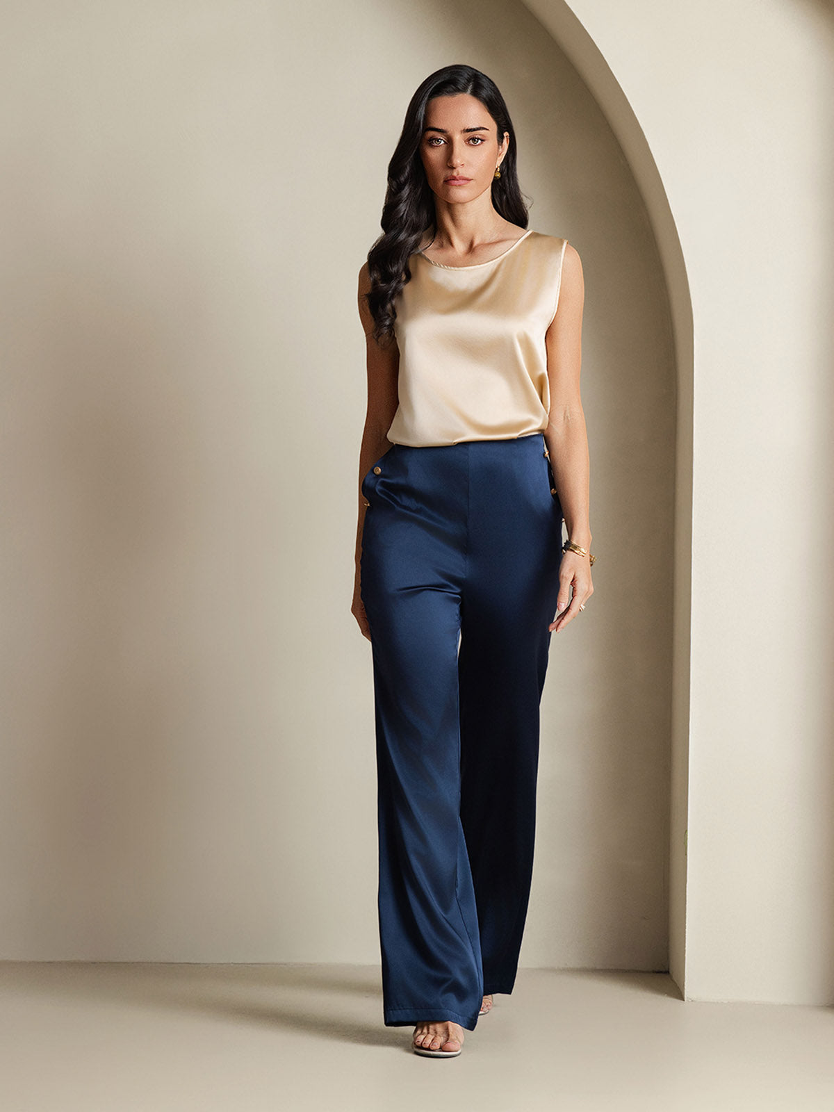 [Champagne] SilkSilky-DK 19Momme Silke Camisoles 006