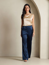 [Champagne] SilkSilky-DK Sleeveless Round Neck Camisole Top 006