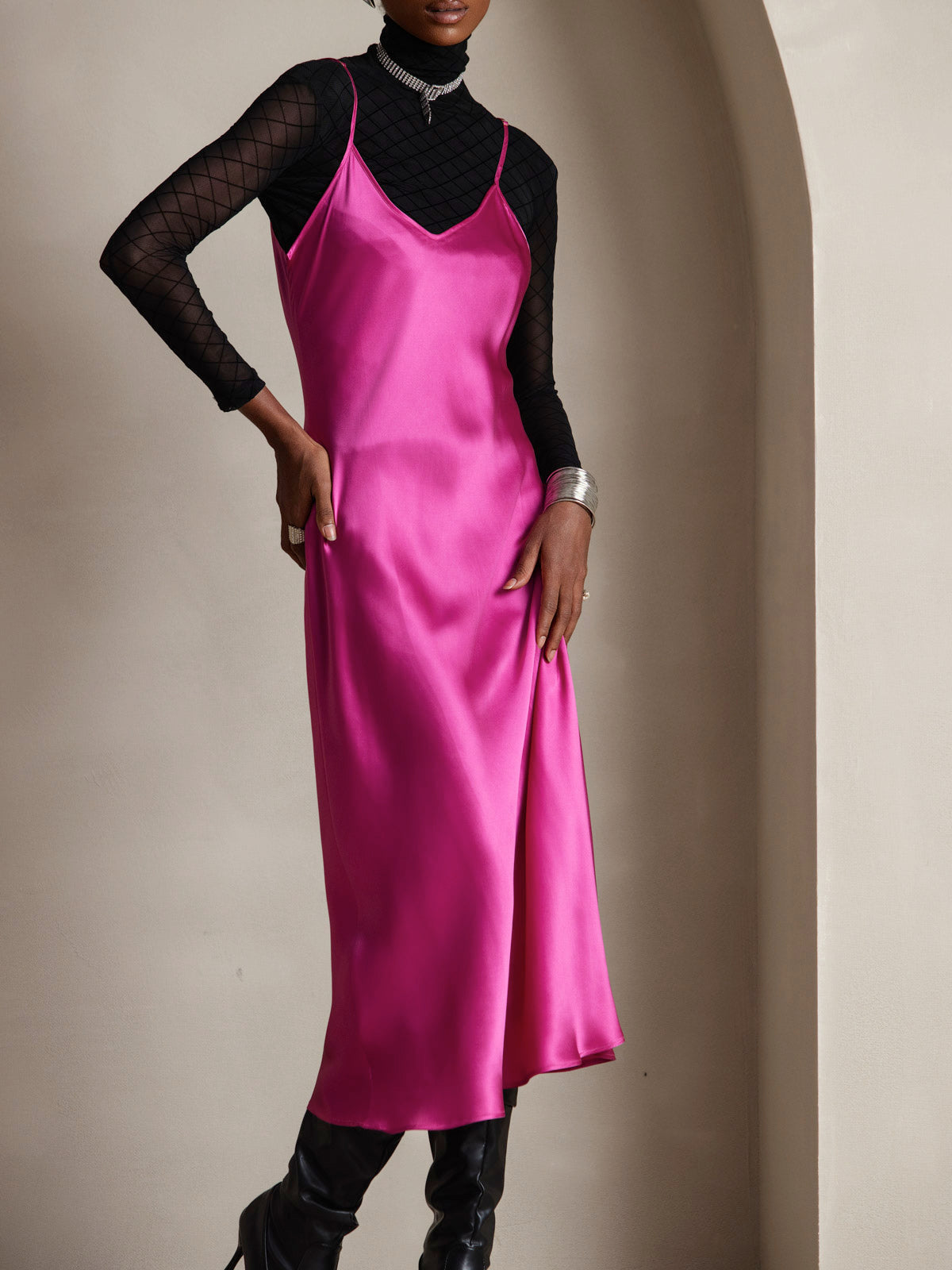 [Rosenrød] SilkSilky-DK Dress 006
