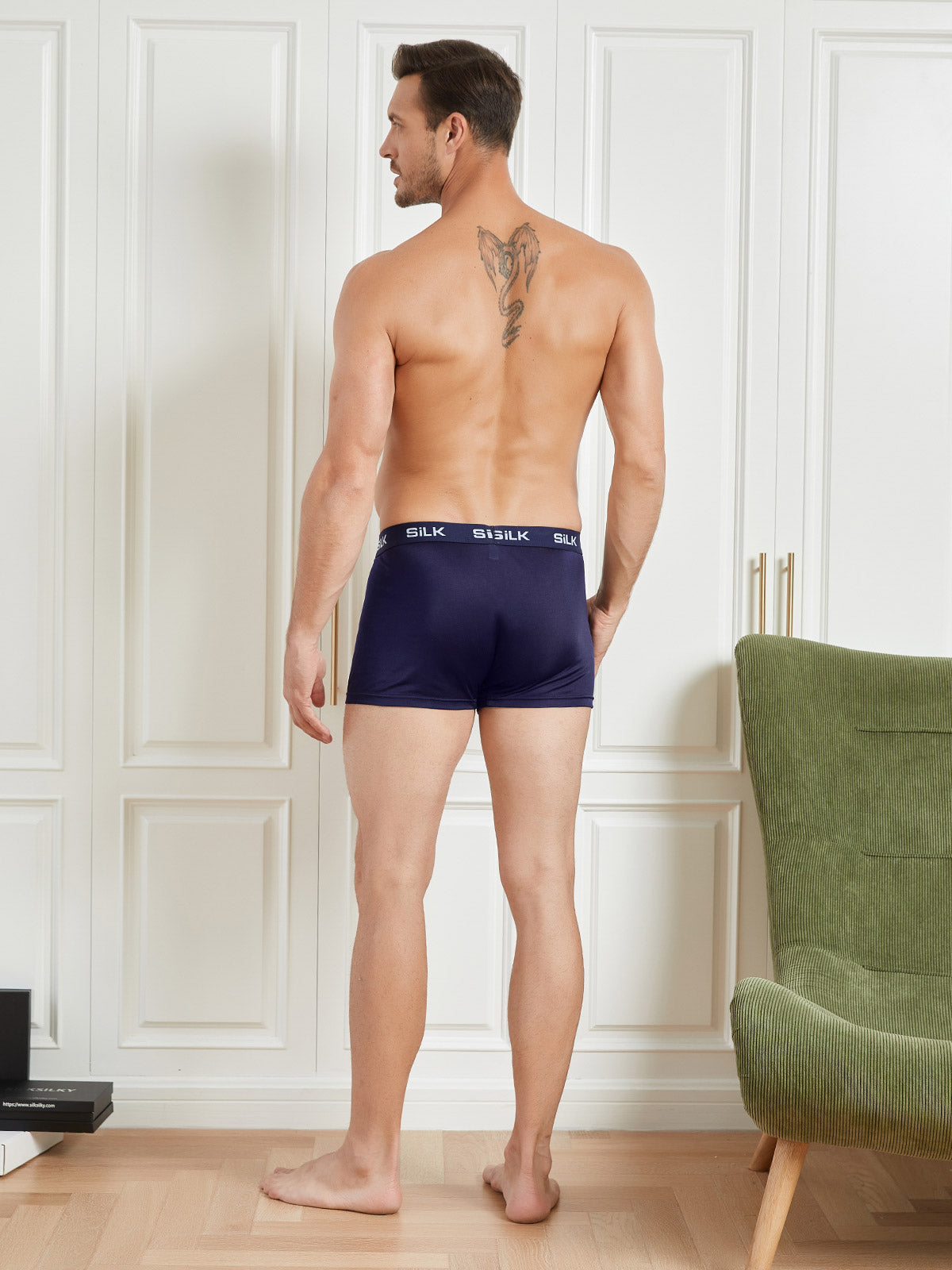 [Mørkeblå] SilkSilky-DK Mens Underwear 002