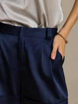 [Mørkeblå] SilkSilky-DK Shorts til Kvinder 004