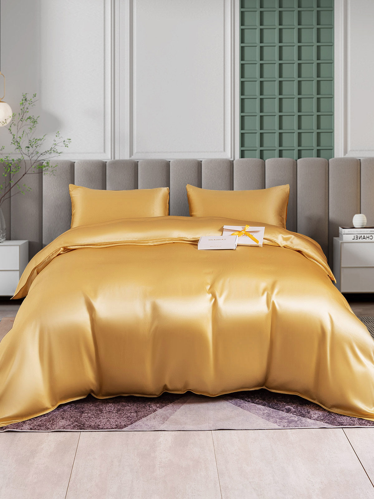 [Champagne] SilkSilky-DK 25Momme Bedding Set 001