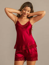 [Vin] SilkSilky-DK V Neck Camisole Sæt 005