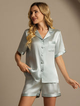 [Lyseblå] SilkSilky-DK Womens Pajamas 001,