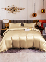 [Beige] SilkSilky-DK 19Momme Sengesæt 005