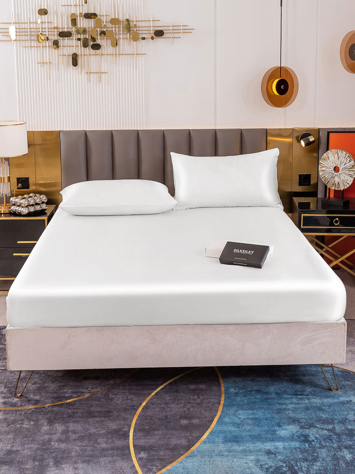 [Hvid] SilkSilky-DK 19Momme Bedding Set 002