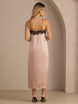 [Toscana] SilkSilky-DK Square Neck Kjole 002
