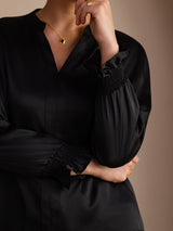[Sort] SilkSilky-DK Long Sleeve Damebluser 005