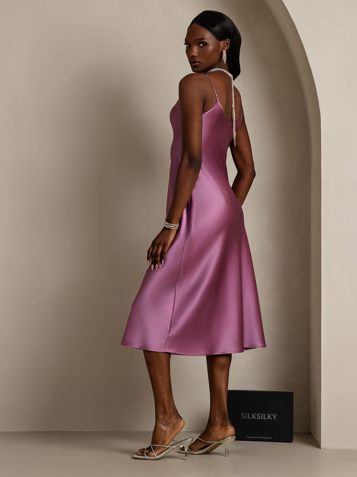 [Mørke Lilla] SilkSilky-DK Dress 002