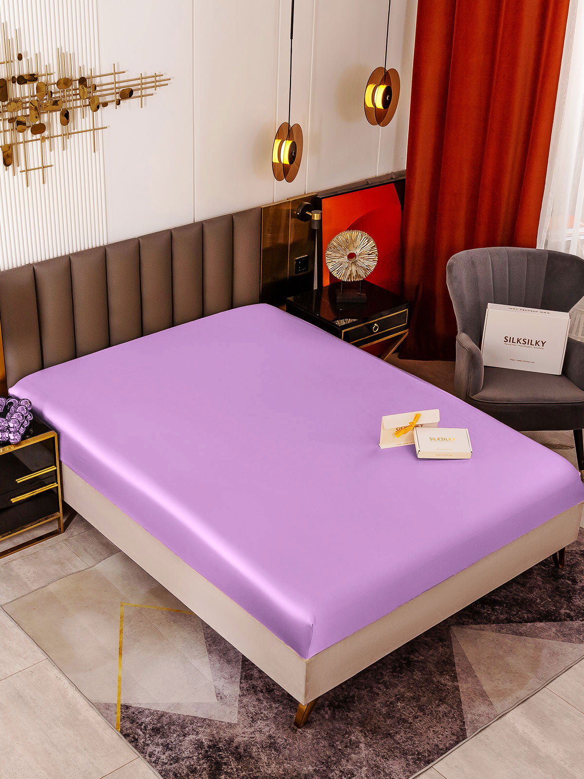 [Lavendel] SilkSilky-DK 19Momme Sheet 001