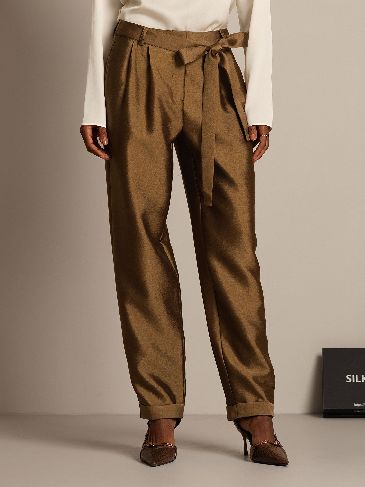 [Bronze] SilkSilky-DK 32Momme Silke Womens Pants 007,