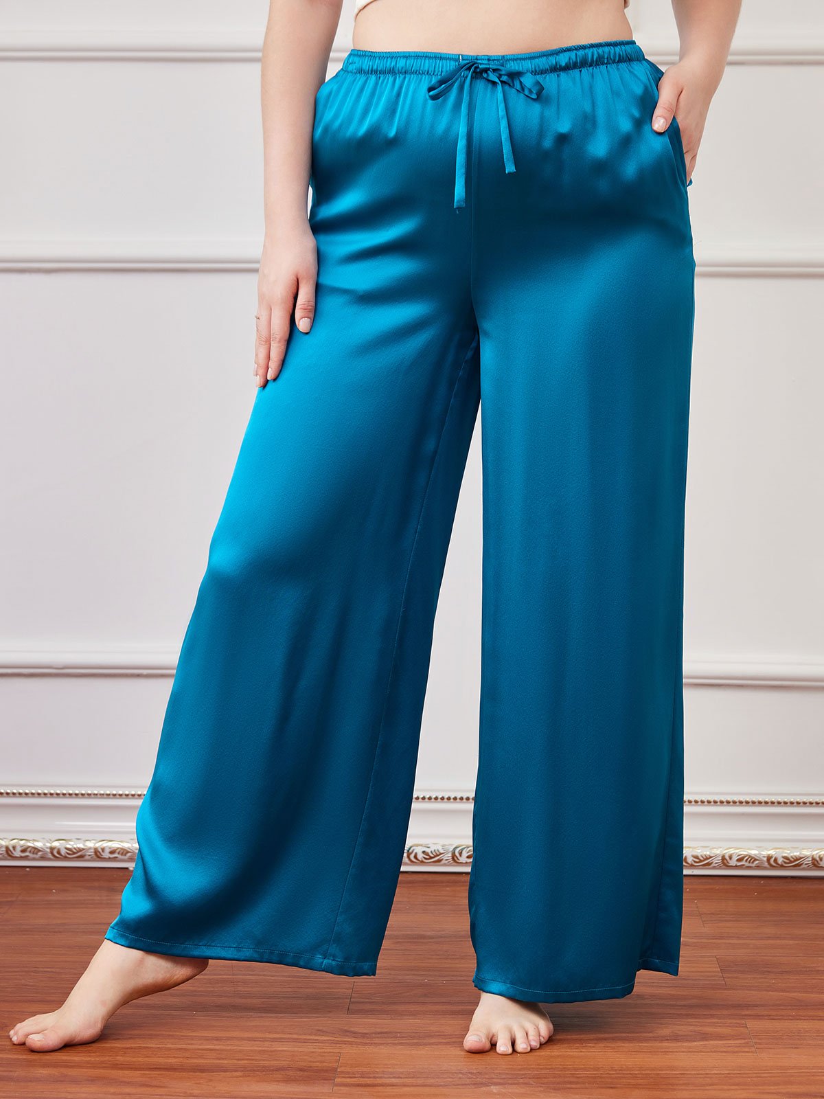 SilkSilky-DK-Pure-Silk-Plus-Size-Womens-Pants-Blågrøn-001