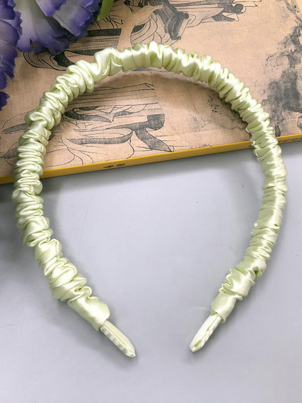 [Lysegrøn] SilkSilky-DK 19Momme Pure Silk Scrunchie 003