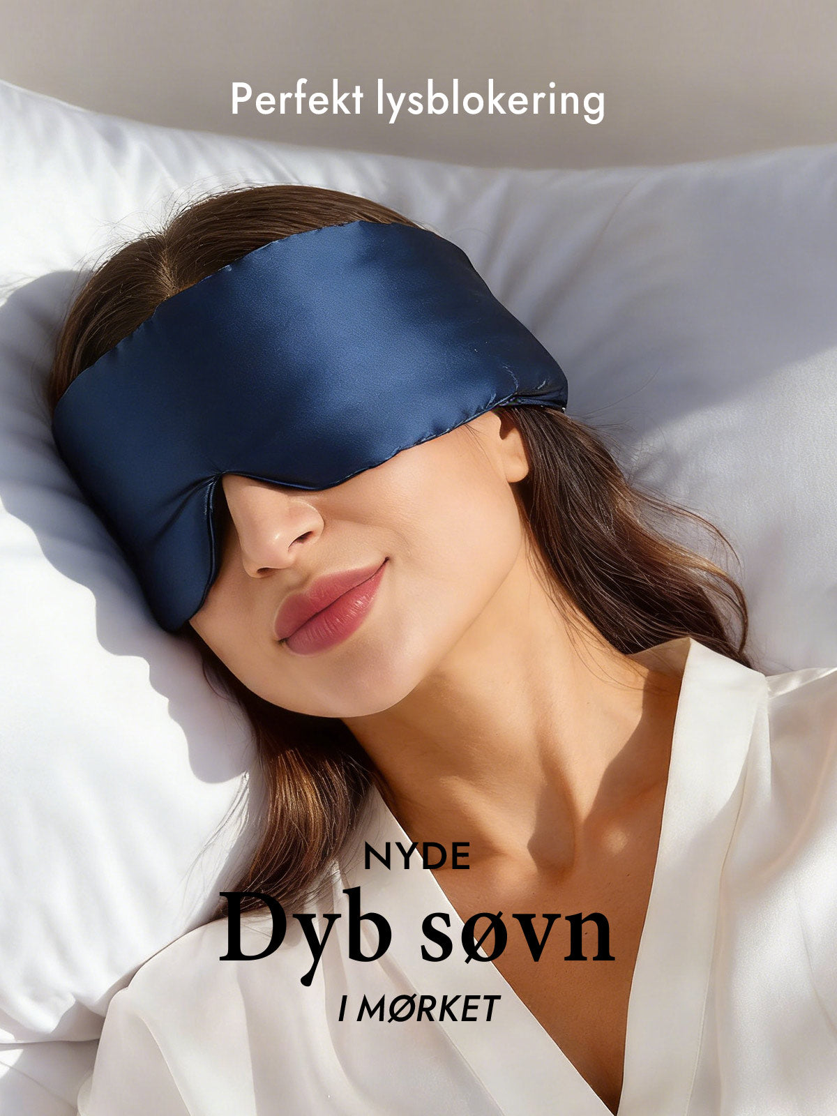 [Mørkeblå] SilkSilky-DK Øjenmaske 003