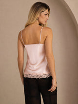 [Lyserød] SilkSilky-DK V Neck Camisole Top 002