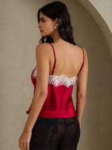 [Vin] SilkSilky-DK Spaghetti Strap V Neck Camisole Top 002