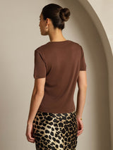 [Kaffe] SilkSilky-DK Short Sleeve V Neck T-shirt til kvinder 002