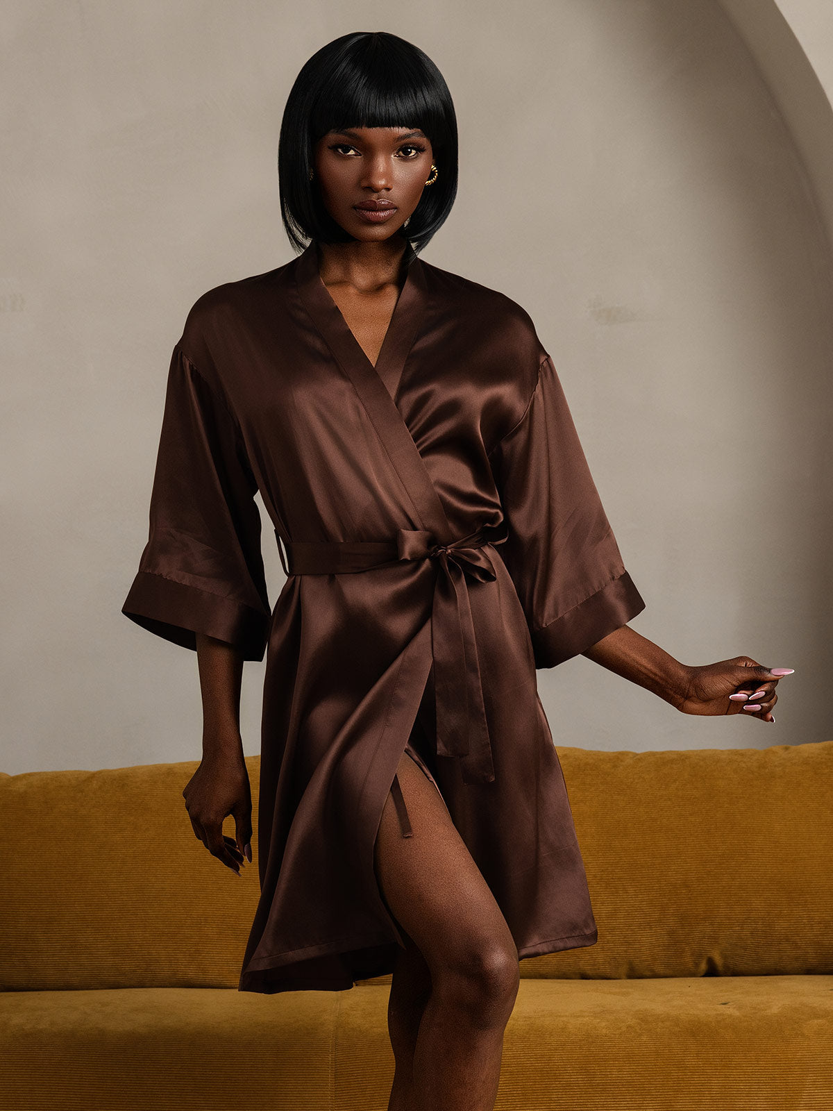 [Kaffe] SilkSilky-DK Womens Robe 007