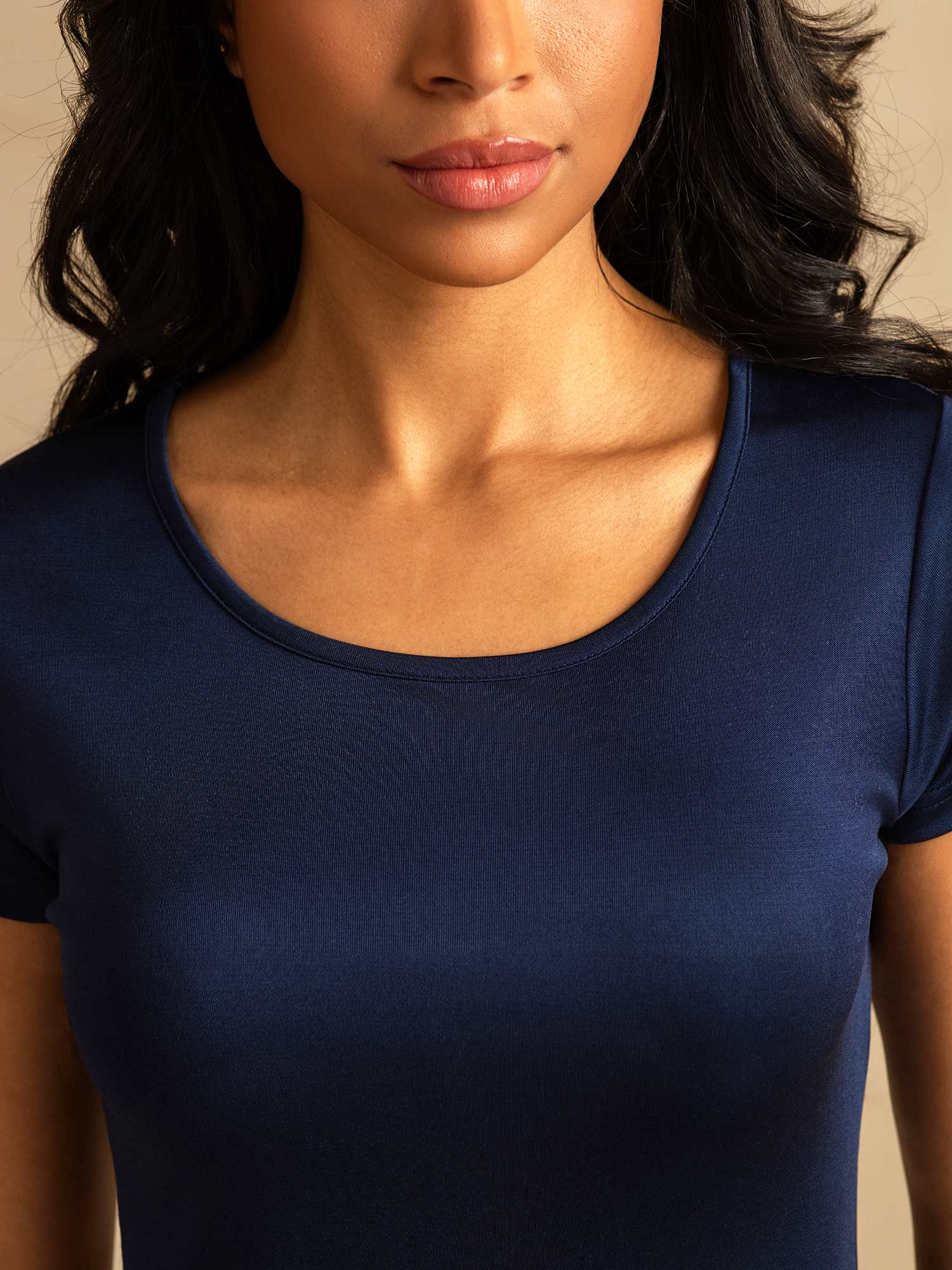 [Mørkeblå] SilkSilky-DK Womens Loungewear 004,