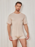 SilkSilky-DK Mens T-Shirt Beige 004