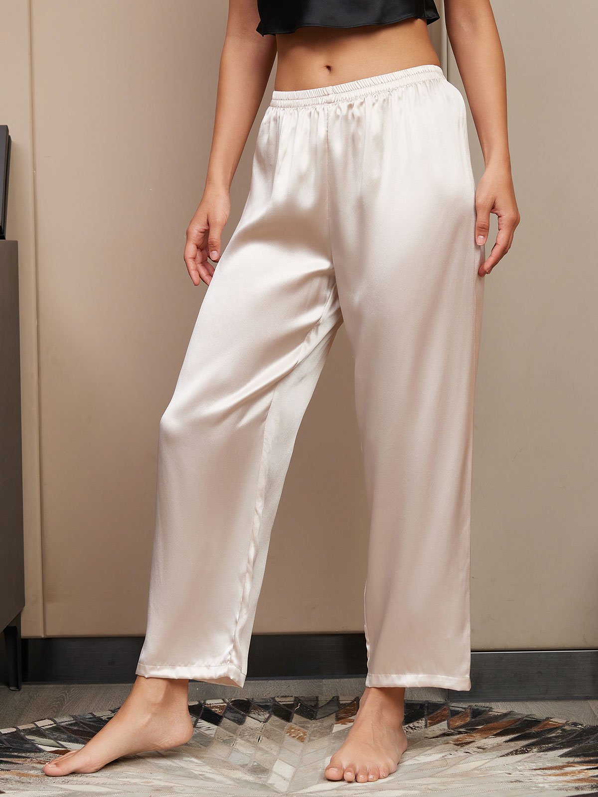 [Lys Beige] SilkSilky-DK Womens Sleep Bottoms 003