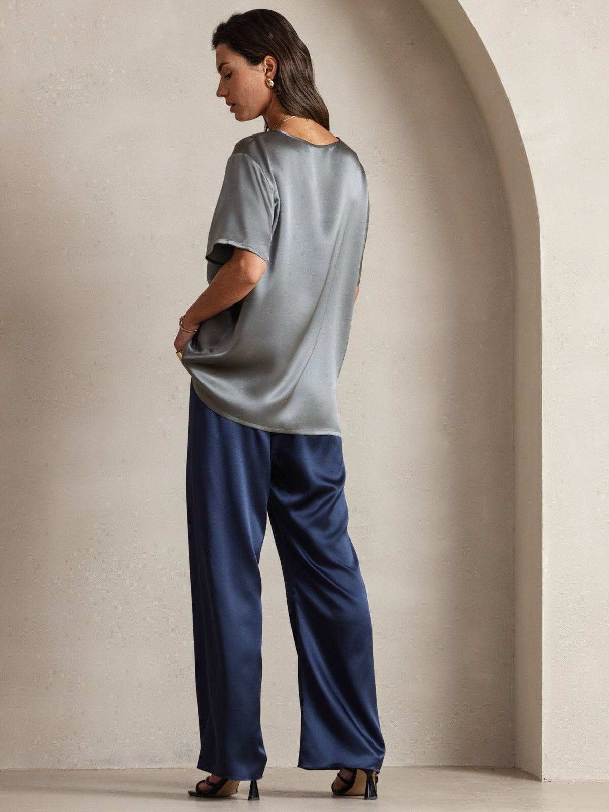 SilkSilky-DK Womens T-Shirt Mørkegrå 002