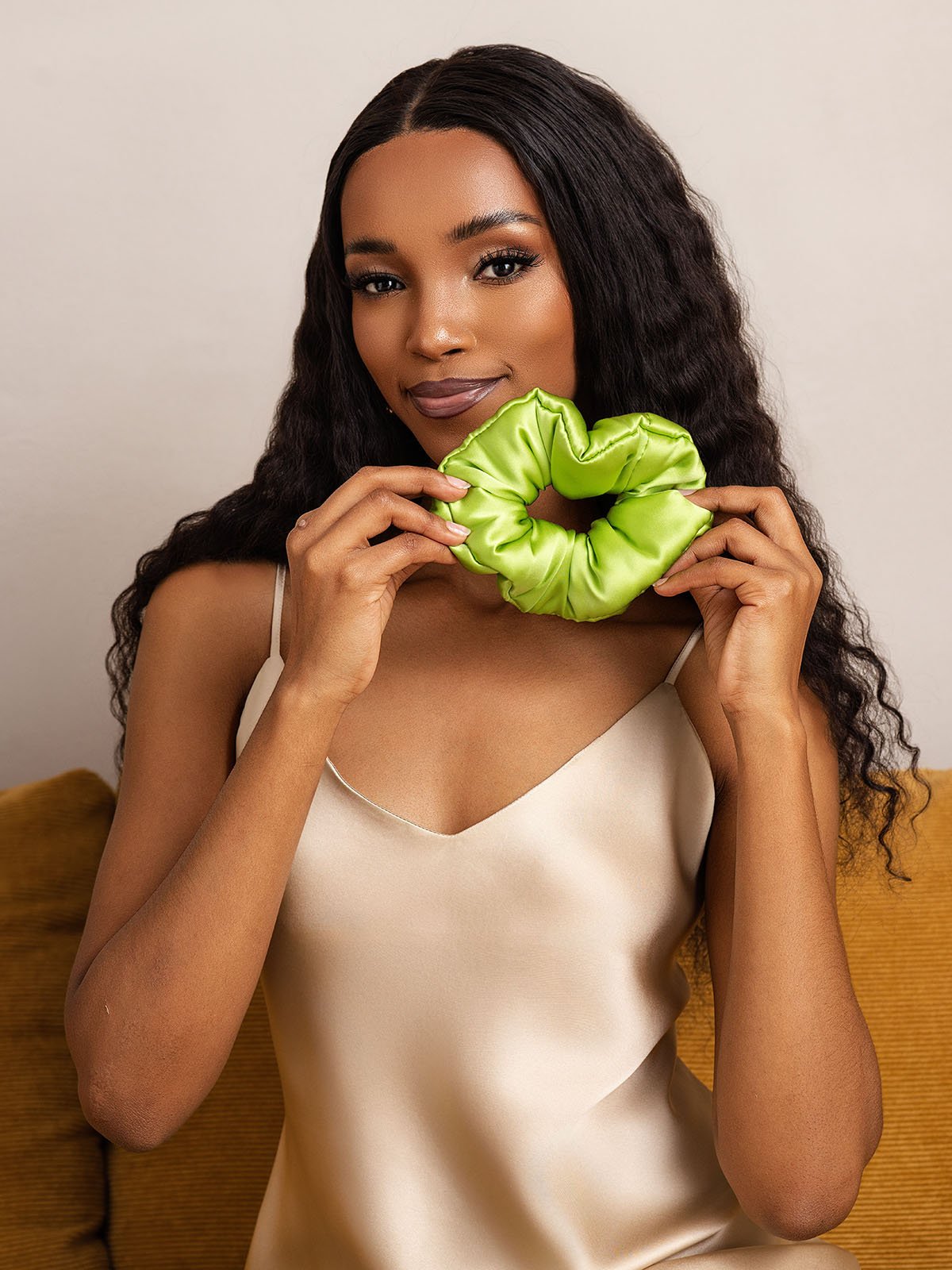 [Grøn] SilkSilky-DK Silke Scrunchie 003