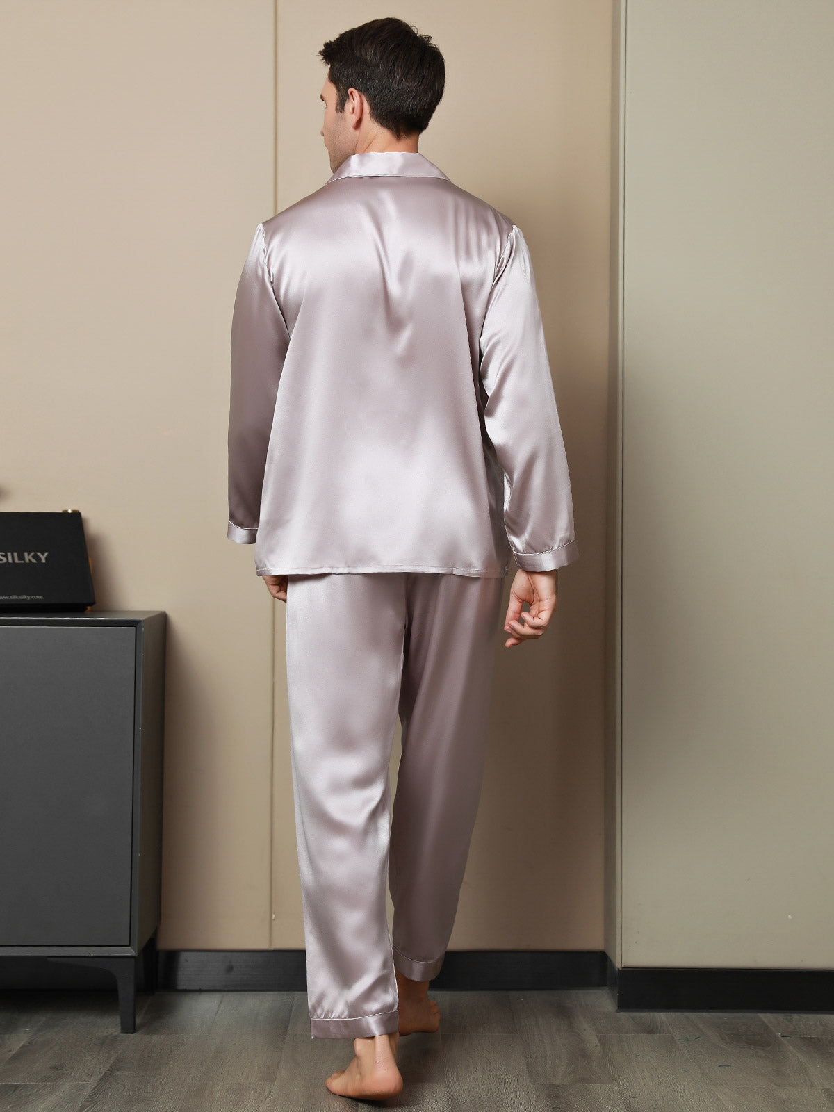 [Bleg Mauve] SilkSilky-DK 19Momme Mens Pajamas 002