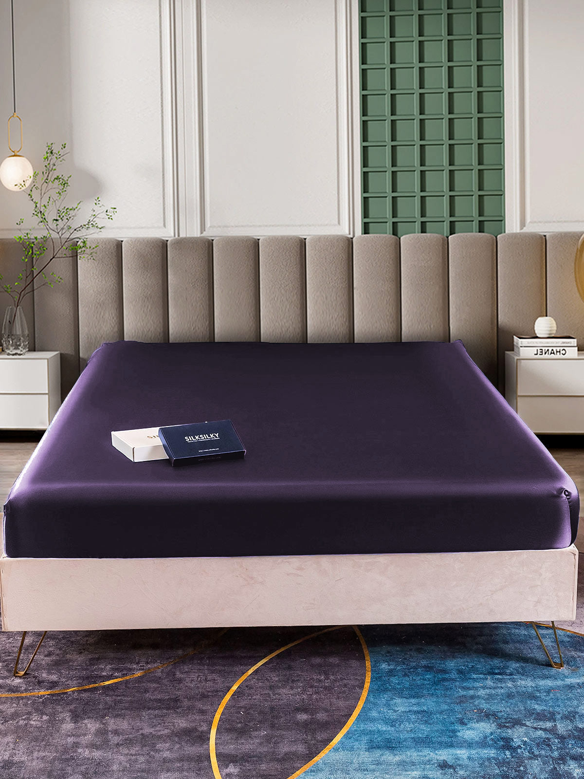 [Mørke Lilla] SilkSilky-DK 25Momme Sheet 002