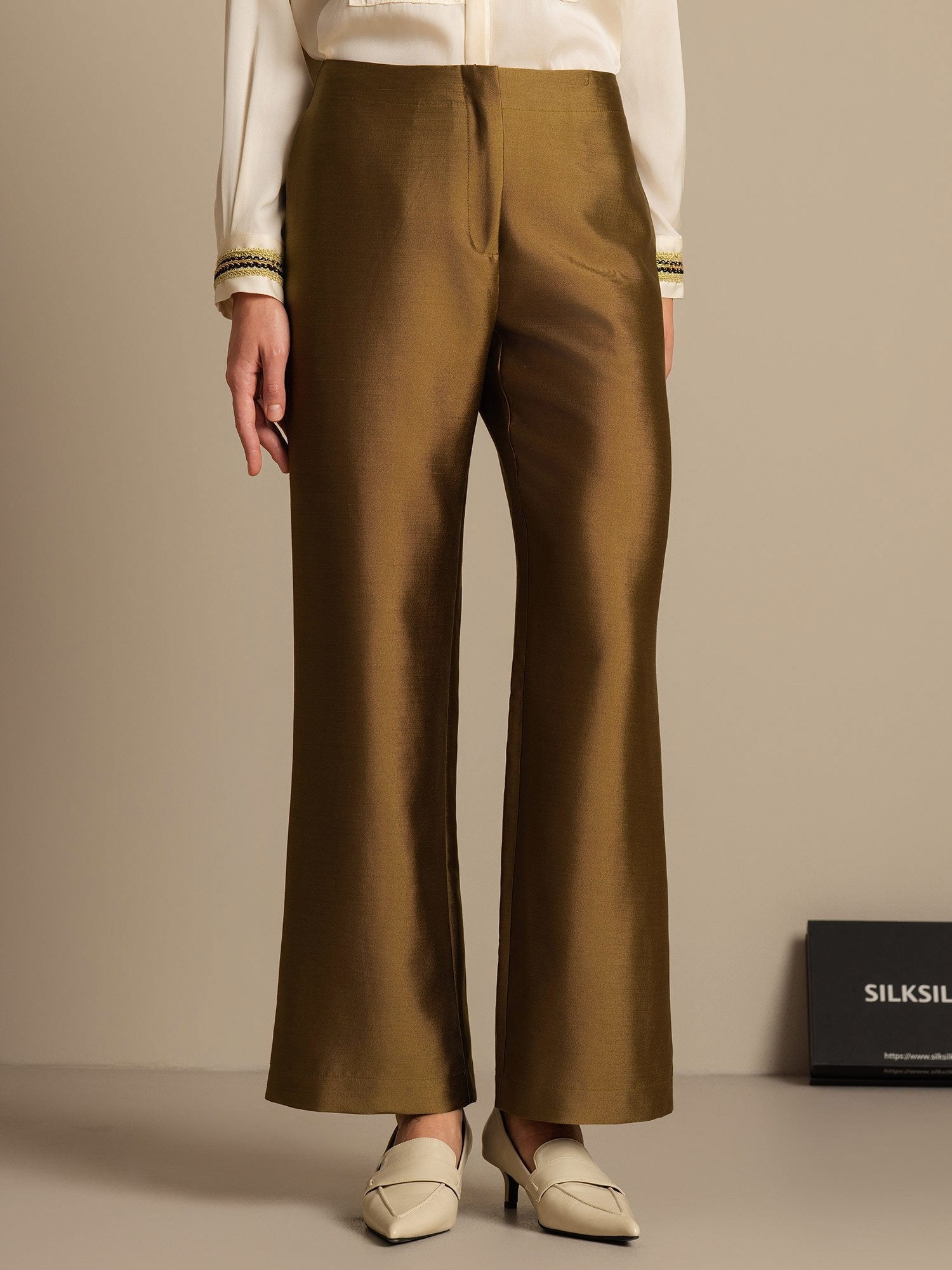 [Bronze] SilkSilky-DK 32Momme Silke Womens Pants 006,