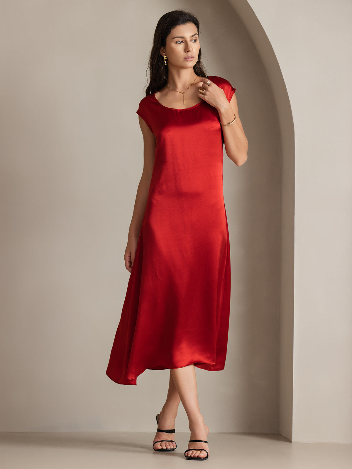 [Vin] SilkSilky-DK 19Momme Silke Dress 005