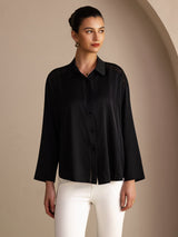 [Sort] SilkSilky-DK Long Sleeve Lapel Collar Bluse 001