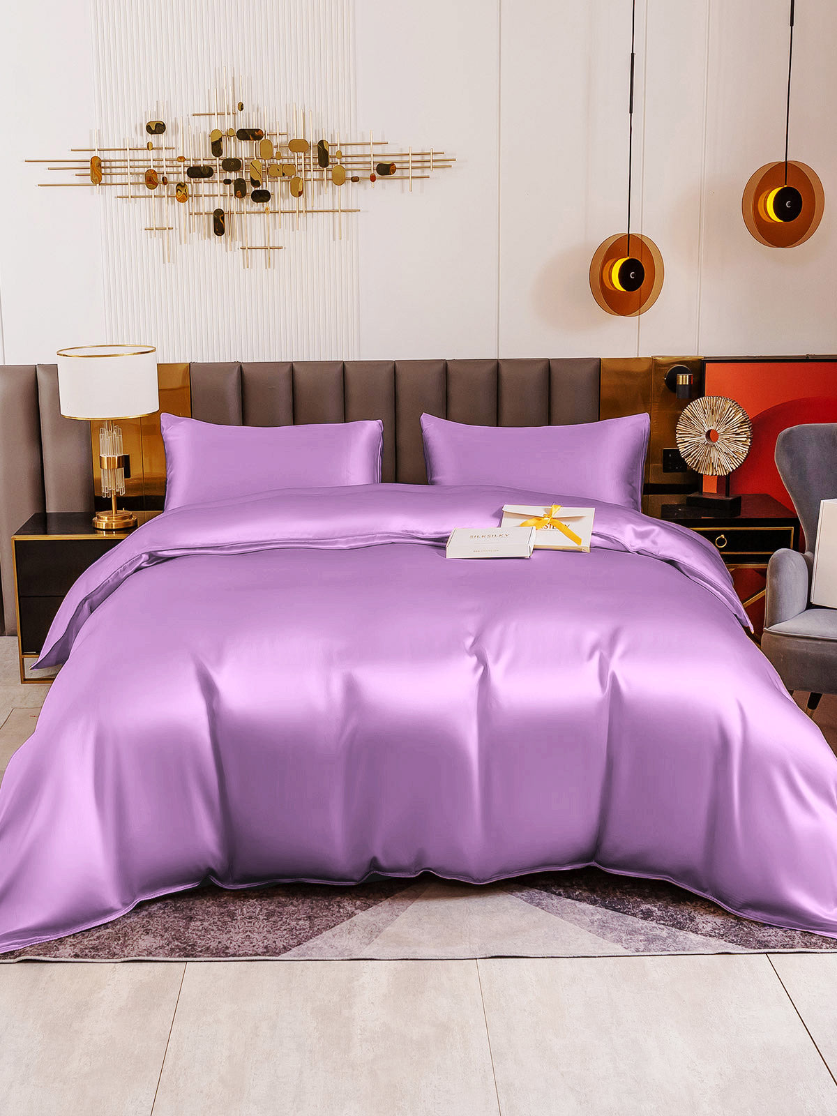 [Lavendel] SilkSilky-DK 19Momme Bedding Set 005