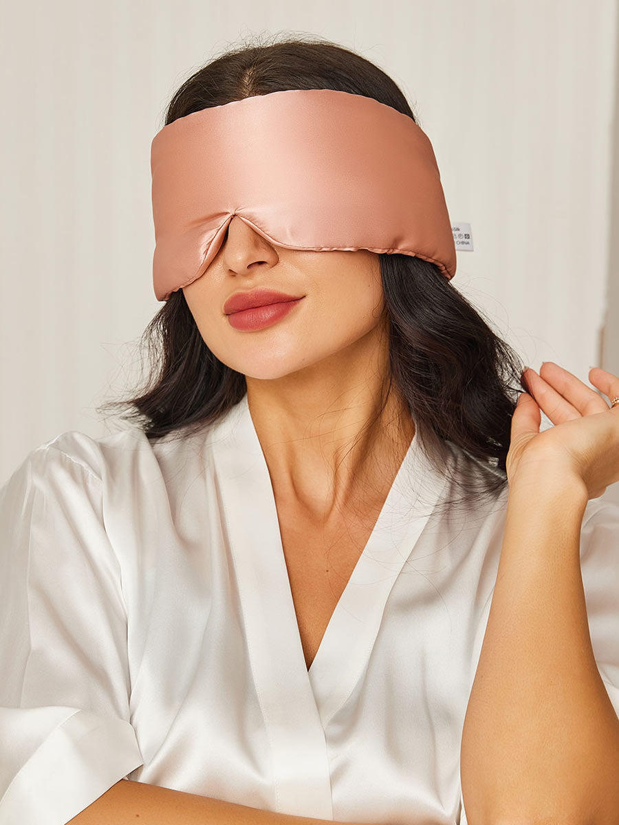 [Lyserød] SilkSilky-DK 19Momme Eye Mask 001