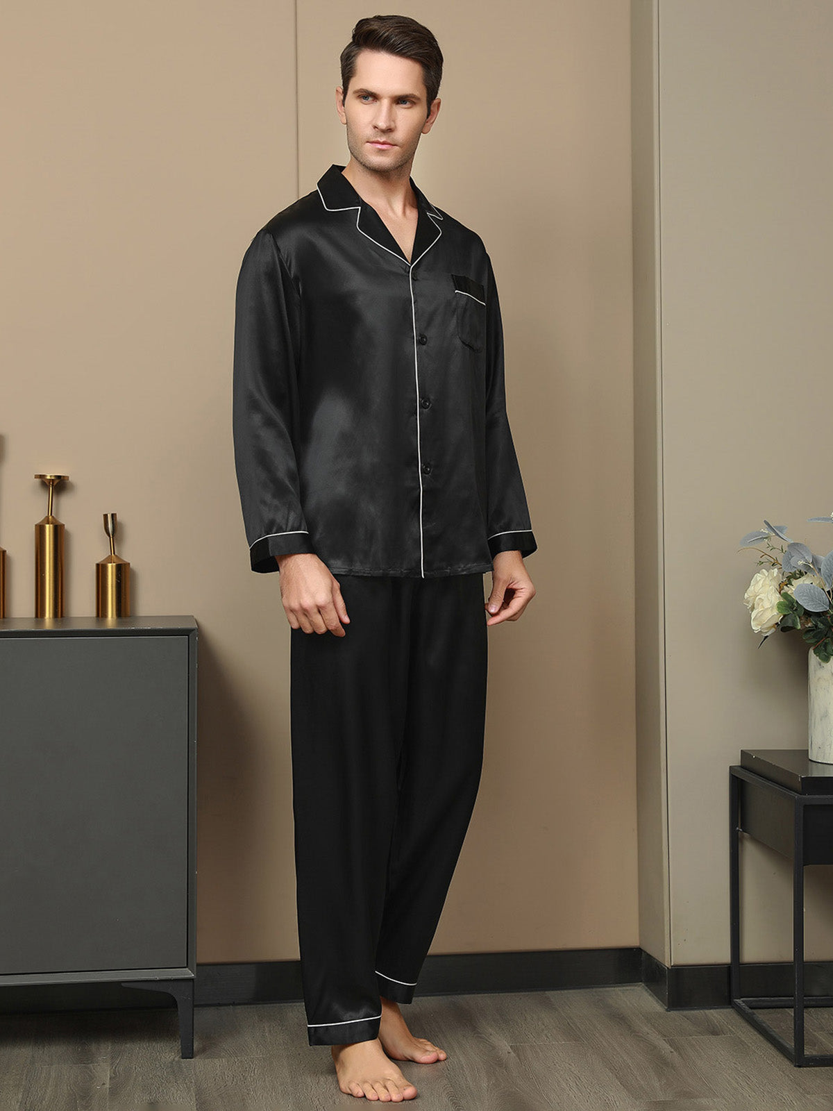 [Sort] SilkSilky-DK 19Momme Mens Pajamas 003