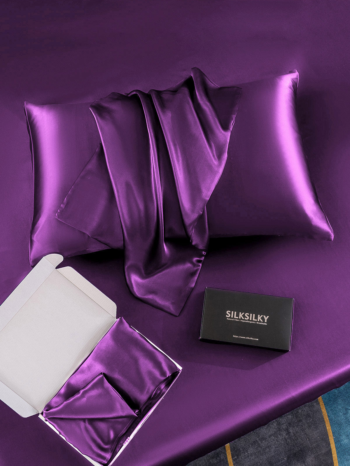 SilkSilky-DK-19Momme-Pure-Silk-Pillowcase-Violet-004