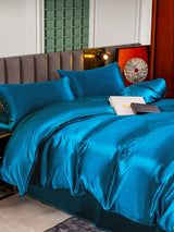 [Blågrøn] SilkSilky-DK 25Momme Bedding Set 005