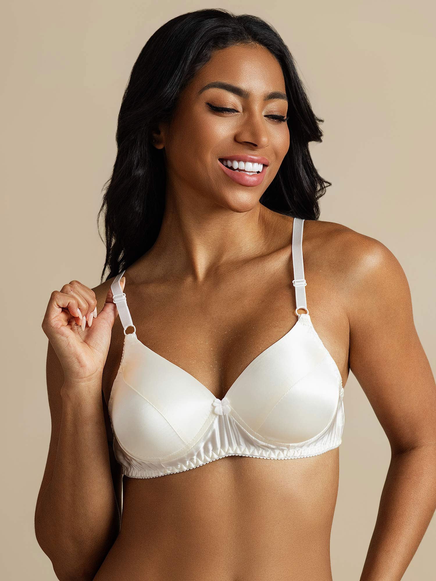 [Hvid] SilkSilky-DK Silke Bra 001,