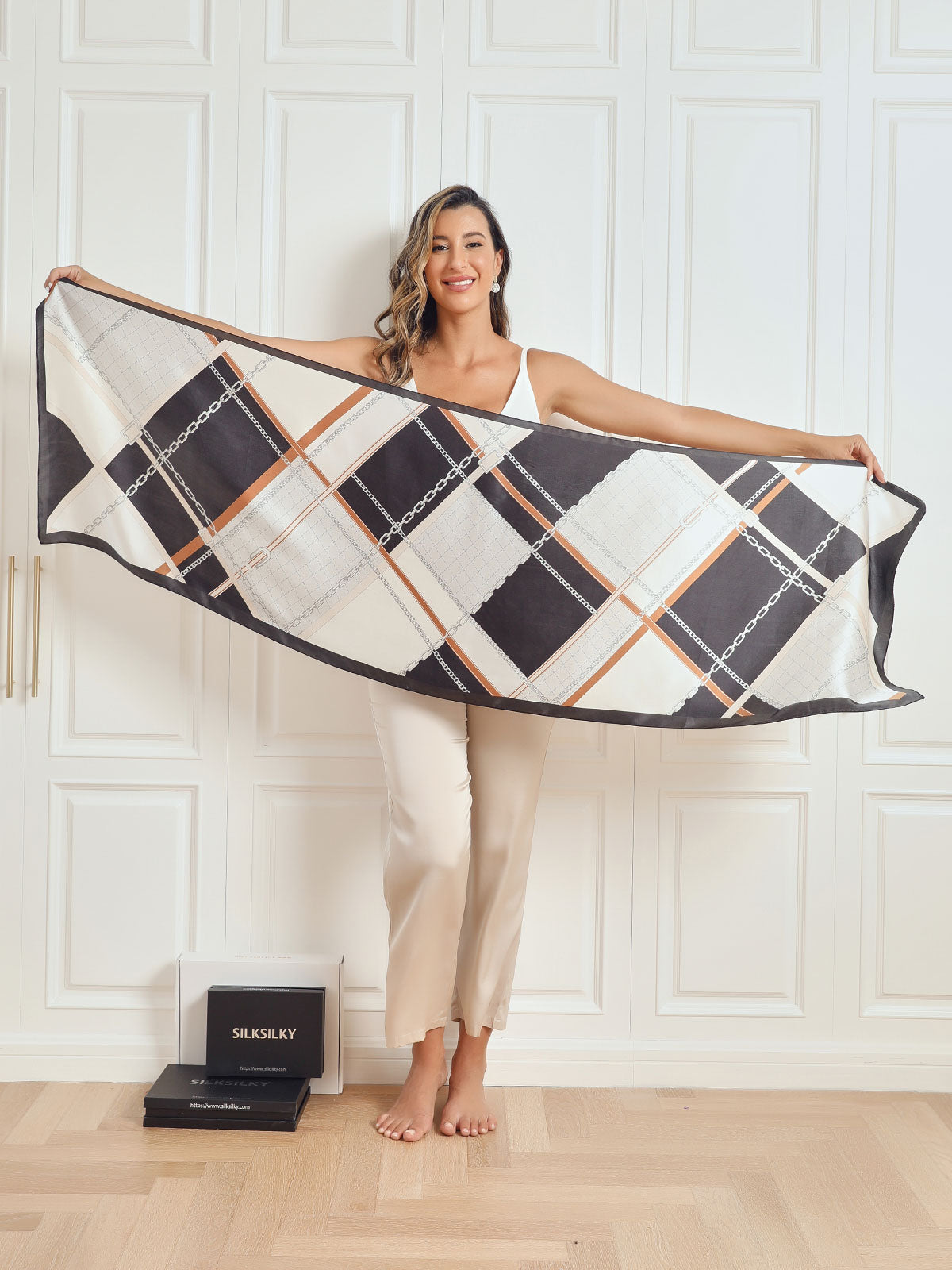 [P021] SilkSilky-DK Scarf 006,