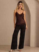 [Brun] SilkSilky-DK V Neck Camisole Top 007