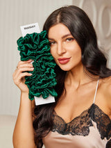 [Mørkegrøn] SilkSilky-DK Scrunchie 002